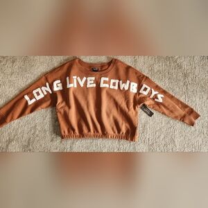 Trendy Brown Sweatshirt - Long Live Cowboys